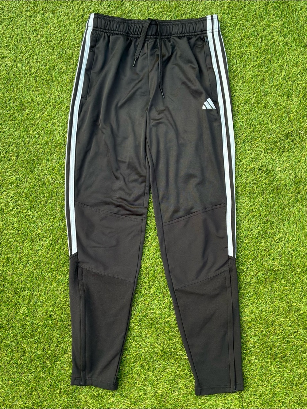 Adidas AEROREADY Black 3-Stripes Tapered Track Pants Small